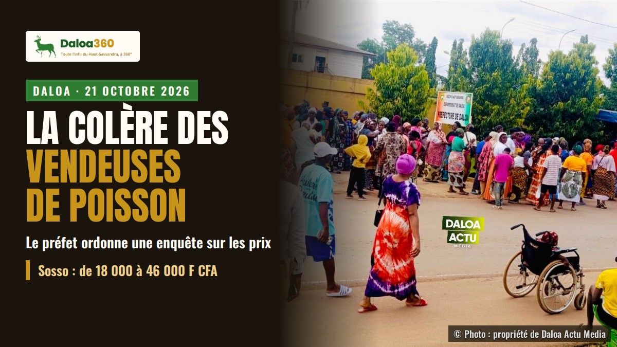 Daloa : les vendeuses de poisson manifestent contre la flambée des prix