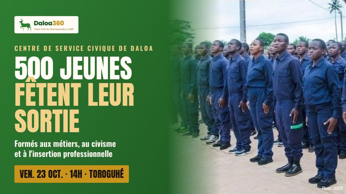Daloa : 500 volontaires du Service civique fêtent leur sortie vendredi