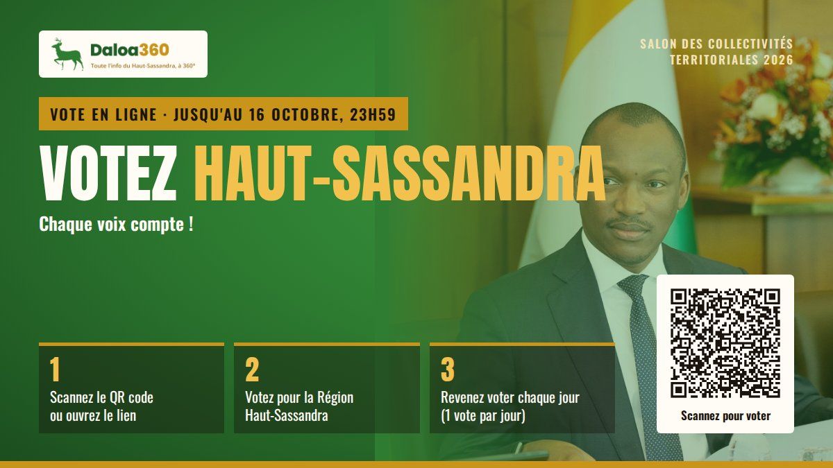 Grand Prix des collectivités : comment voter pour le Haut-Sassandra